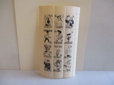 Marc Sleen, blad sluitzegels met 12 personages