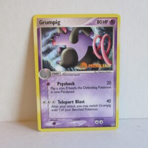 Grumpig, prerelease card, Gold Stamp, 29/106, Ex Emerald