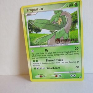 Tropius, prerelease card, Gold Stamp, 52/111, Rising Rivals, Near Mint