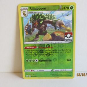 Rillaboom, league promo stamped holo reverse, 014/202