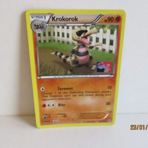 Krokorok, league promo stamped holo reverse, black & White, 64/114