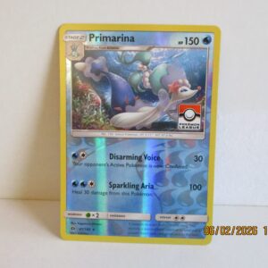 Primarina, League stamped promo holo reverse, 41/149, Hidden Fates