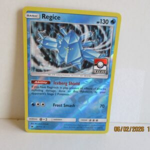 Regice, League stamped promo holo reverse, 26/111, Sun & Moon