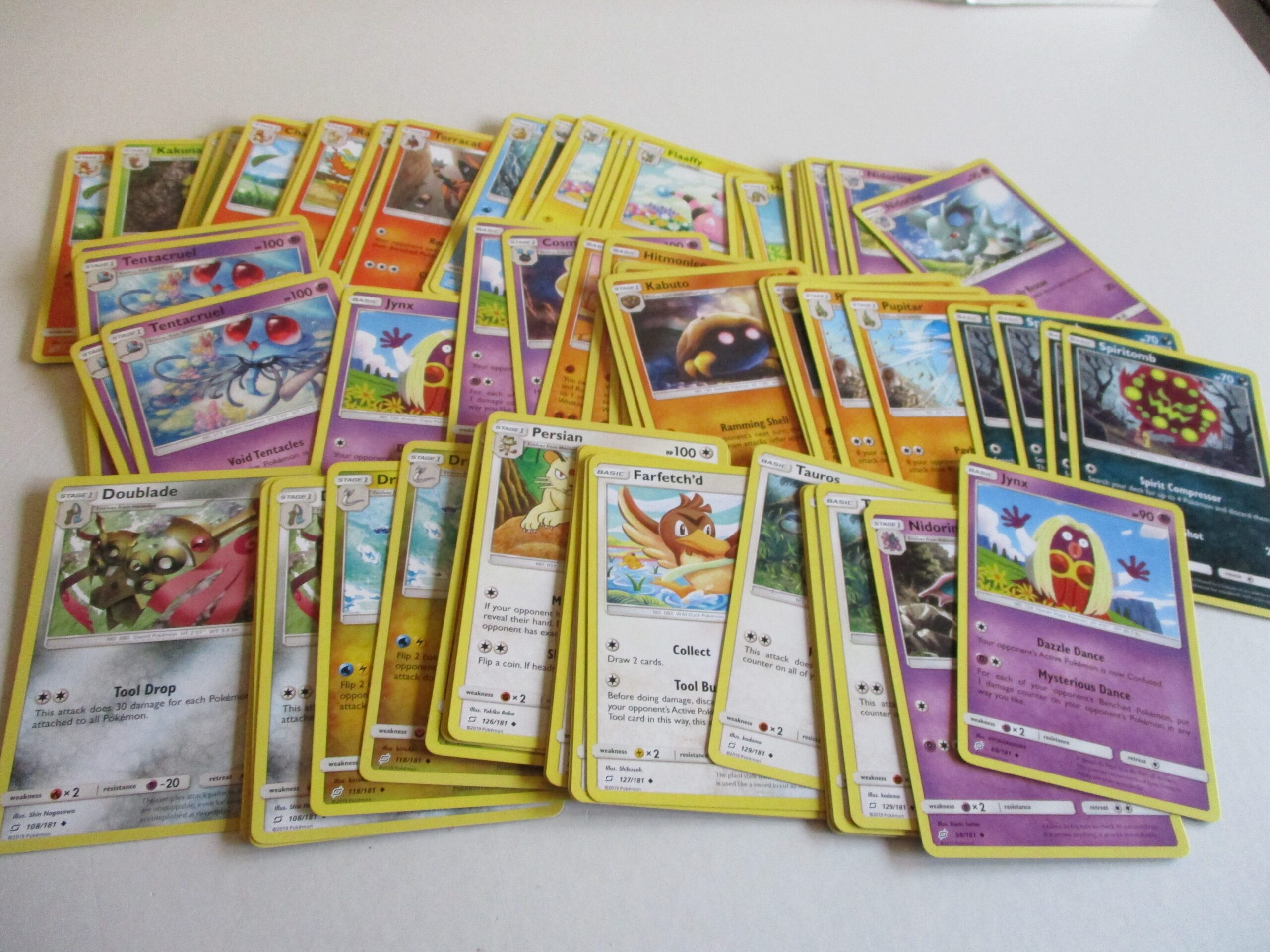 Pokémon, Forbidden Bonds, lot 22 Uncommons, Near mint