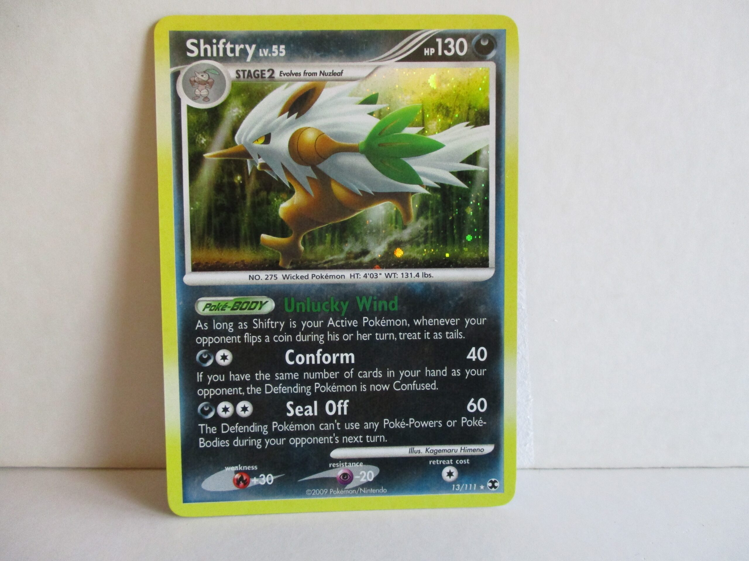 Shiftry, Lv 55 (RR 13), Rising Rivals, RareHolo, Near Mint