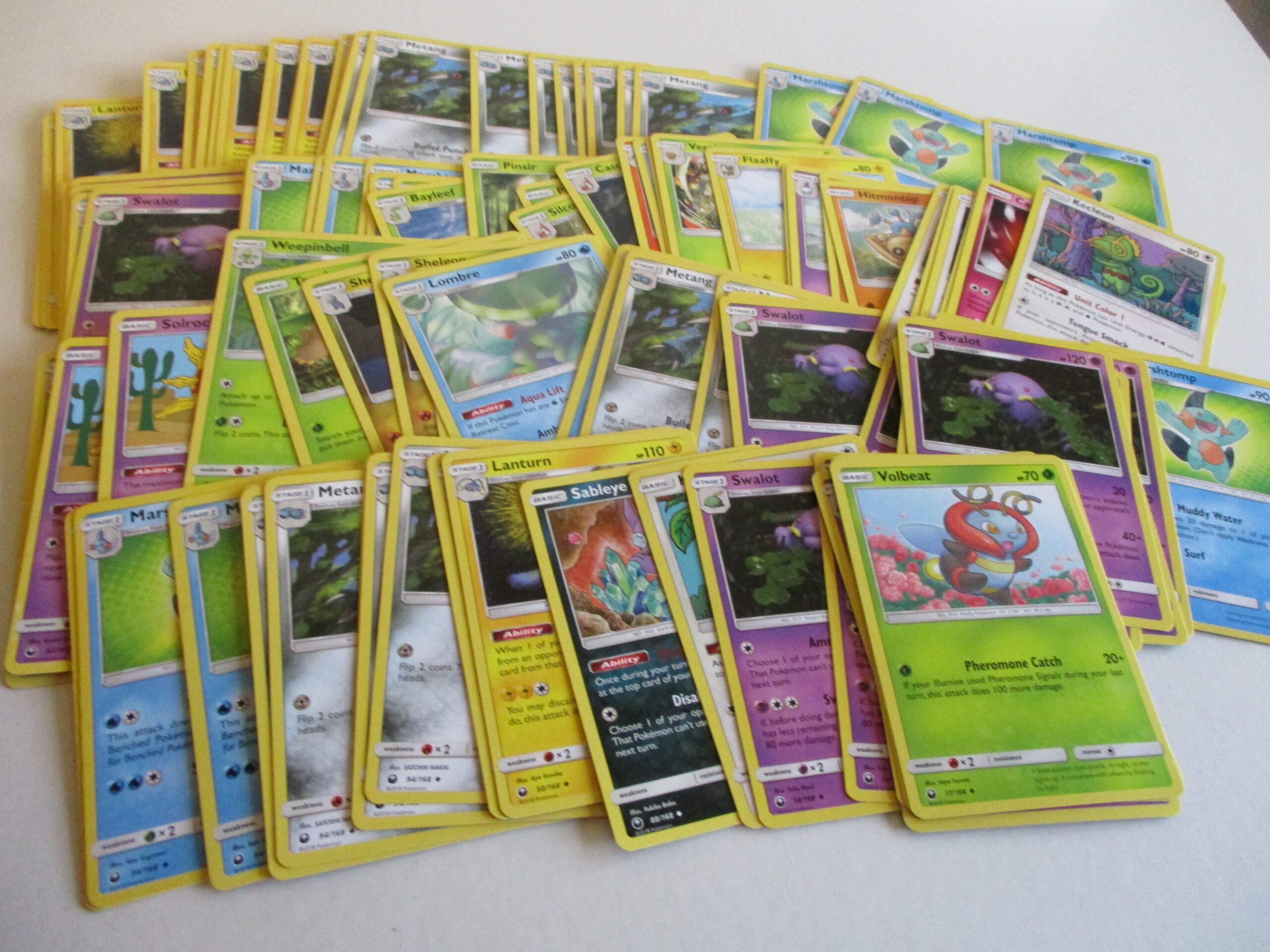 Pokémon, Sun & Moon, lot vvan 102 Uncommons, Near mint
