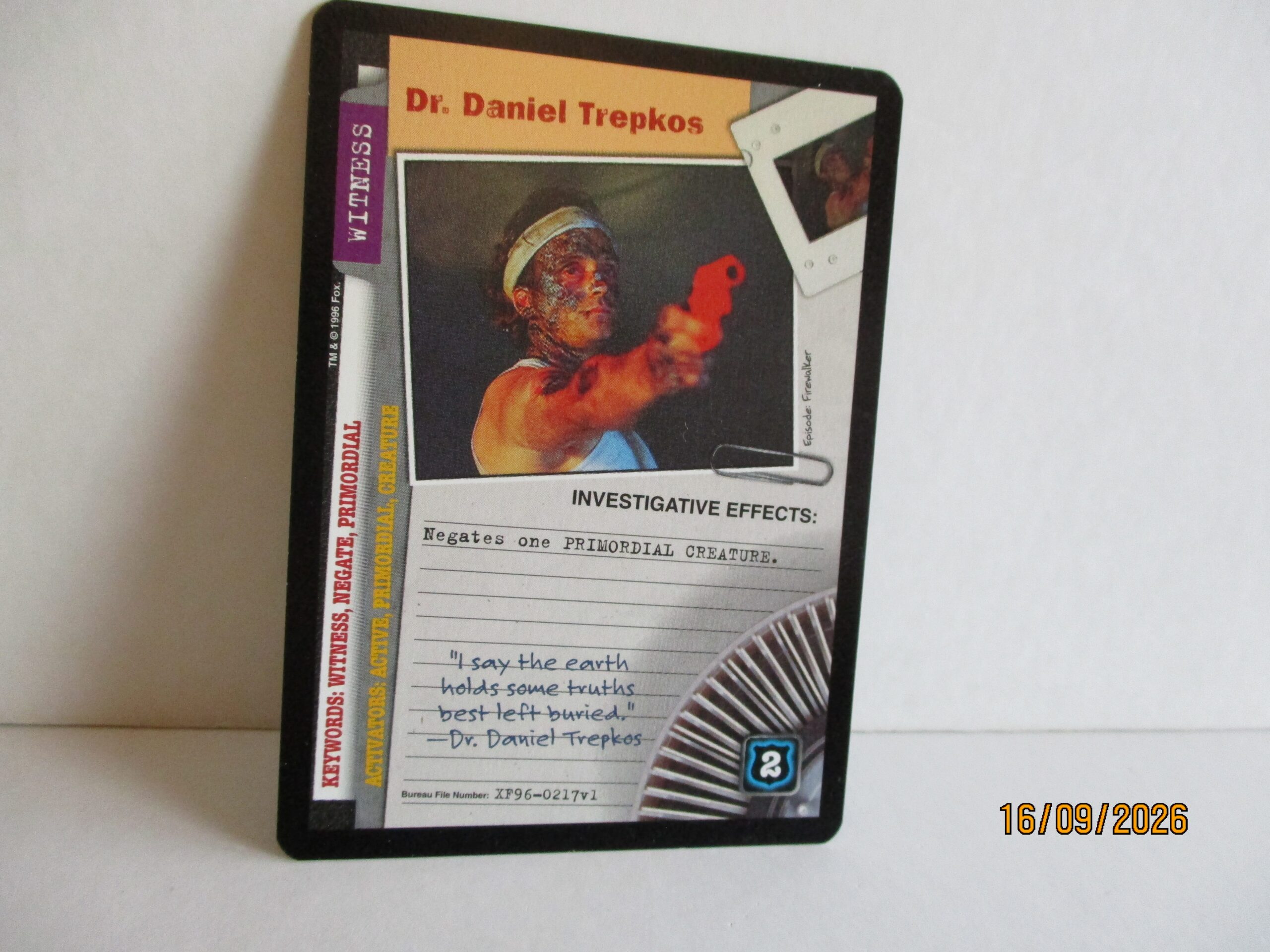 X-Files, Limited Edition, Dr. Daniel Trepkos, Rare
